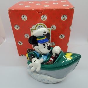 Enesco Disney Mickey Mouse Motor Boat Rocker Music Box Anchor Aweigh See Video
